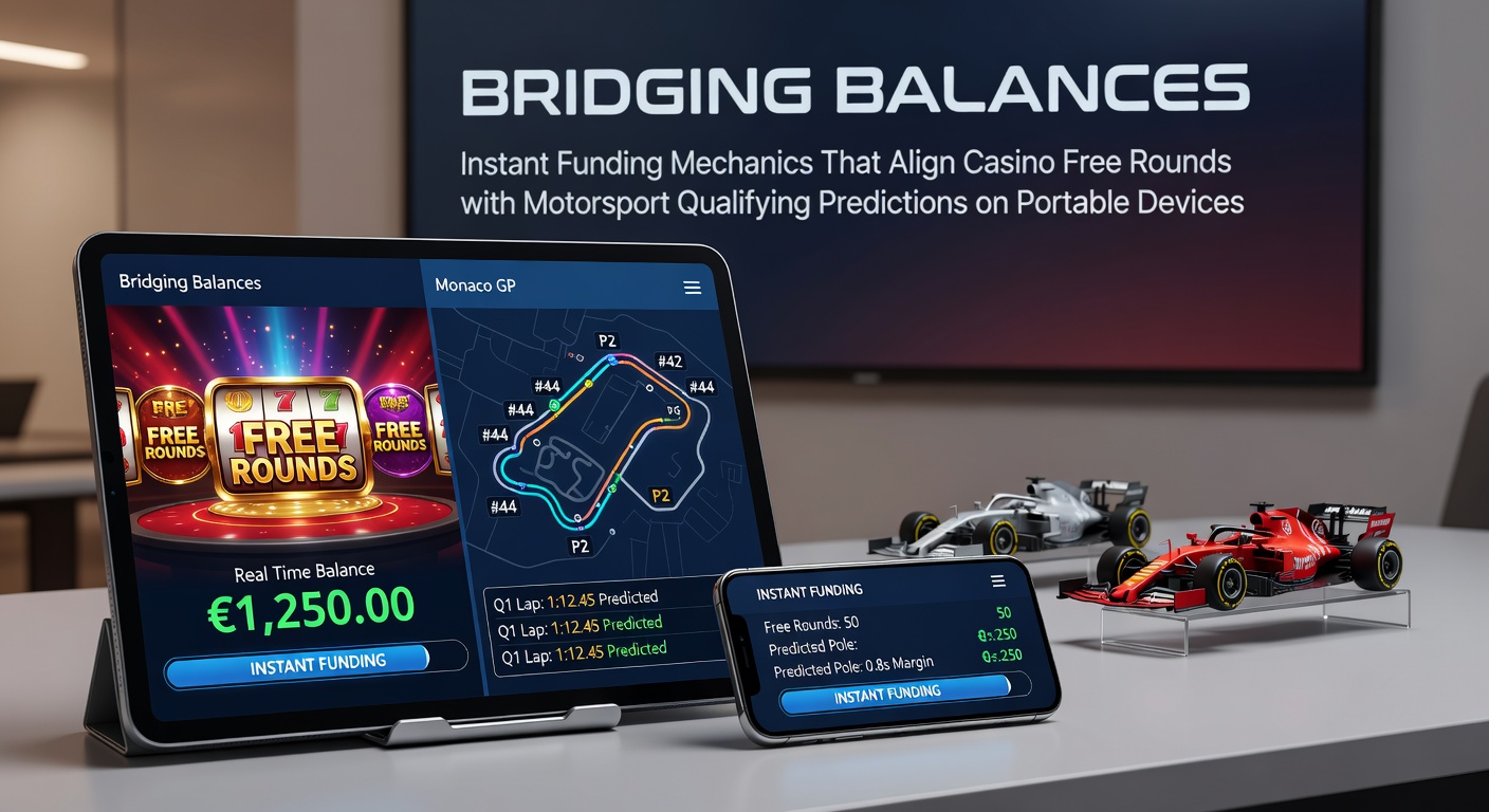 Mobile device screen showing casino free rounds interface alongside motorsport qualifying odds and instant deposit options