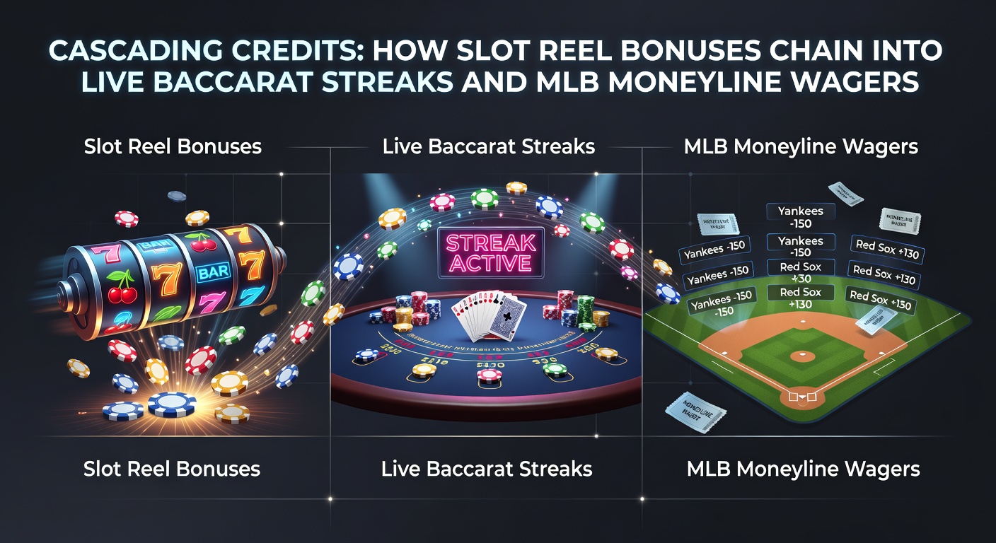 Live baccarat dealer dealing cards while slot bonus credits transfer to MLB moneyline odds interface