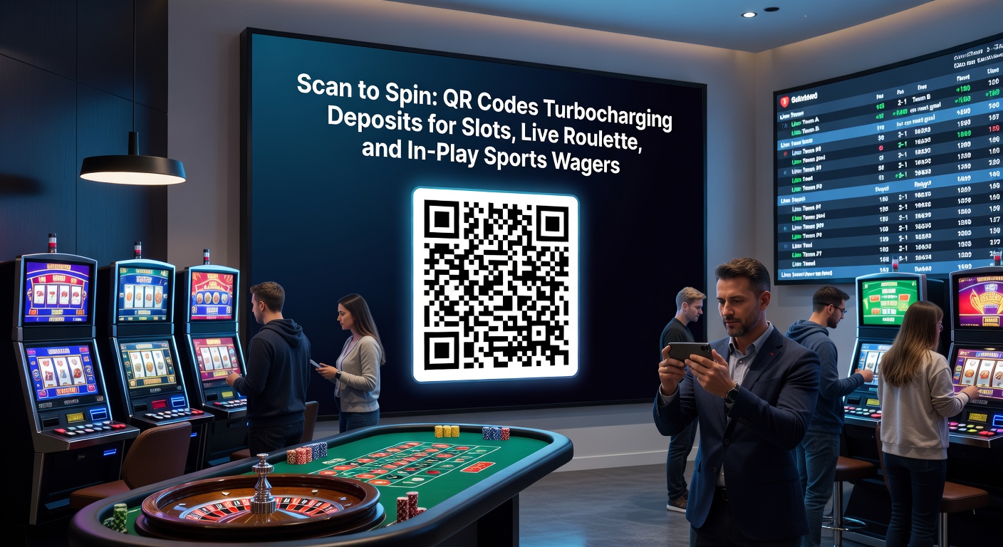 Live roulette wheel spinning as a player scans a QR code mid-game to place a high-stakes inside bet