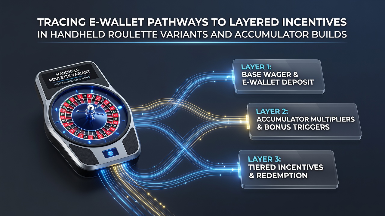 E-wallet transaction pathways illustrated with mobile roulette interfaces and accumulator bet builders