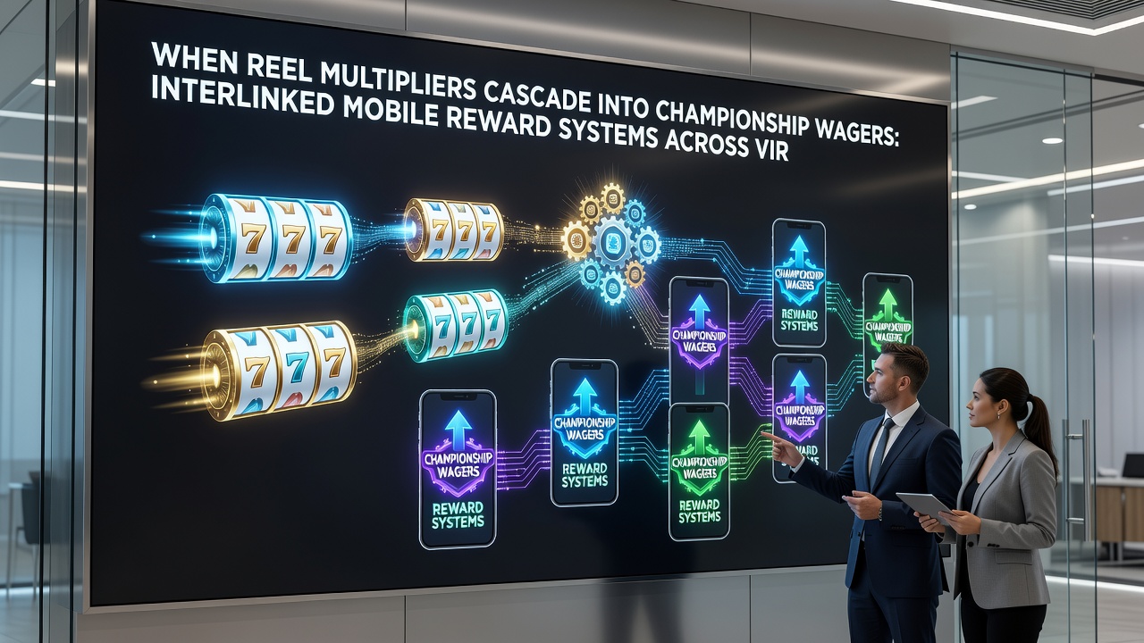 Interface displaying linked rewards moving from slot multipliers to live sports wagers